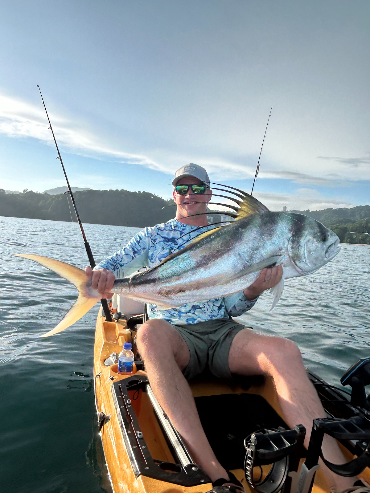 Close up of a roosterfish catch